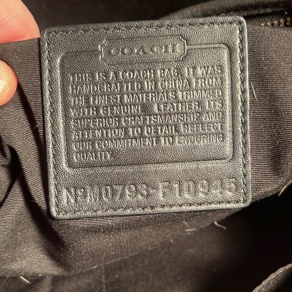 Gently used Coach Shoulder Bag in Dark Blue - Picture 3 of 5